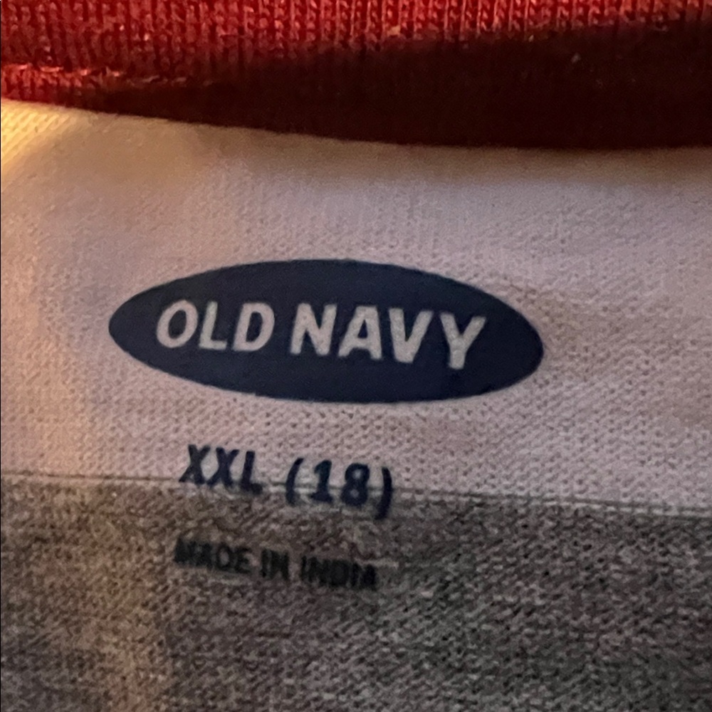 Old Navy Red and Gray Long Sleeve Tee